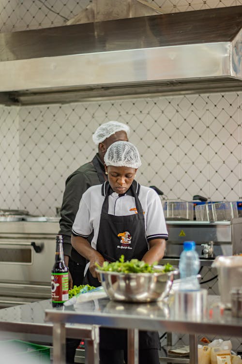 Nigerian chef at work with Chef Link Nigeria
