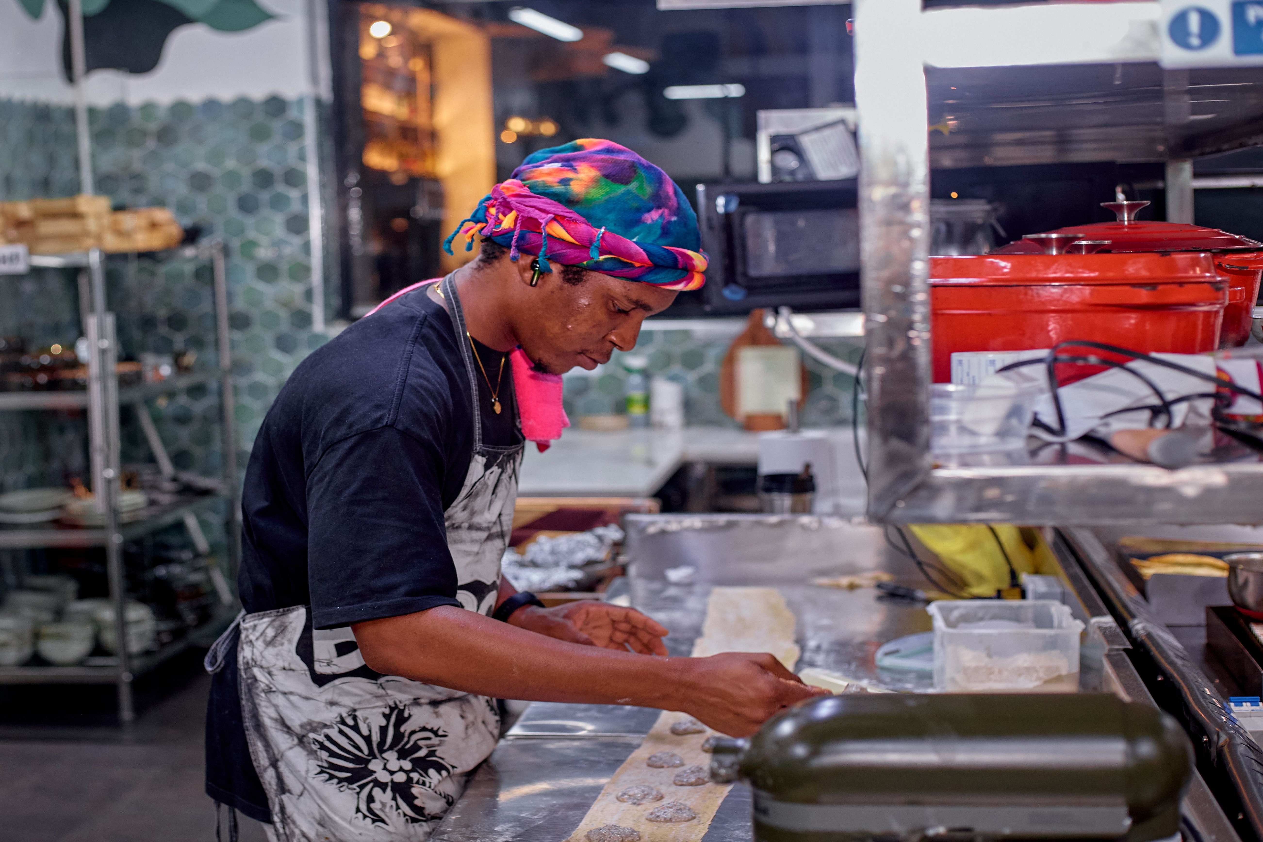 Beautifully plated Nigerian cuisine by a Chef Link Nigeria chef